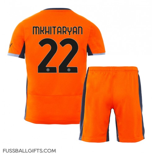 Inter Milan Henrikh Mkhitaryan #22 Fußballbekleidung 3rd trikot Kinder 2023-24 Kurzarm (+ kurze hosen)